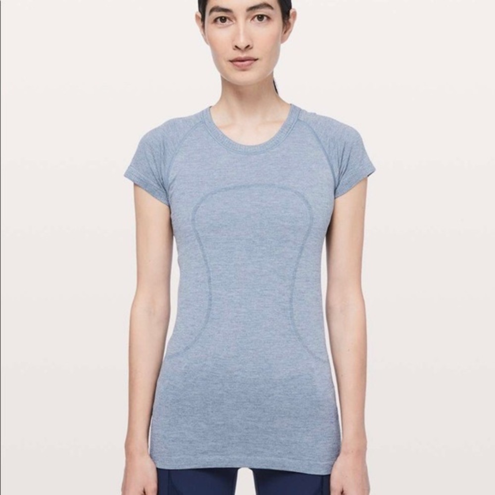 Lululemon Swiftly Tech Grey/Blue Shimmer Size 6